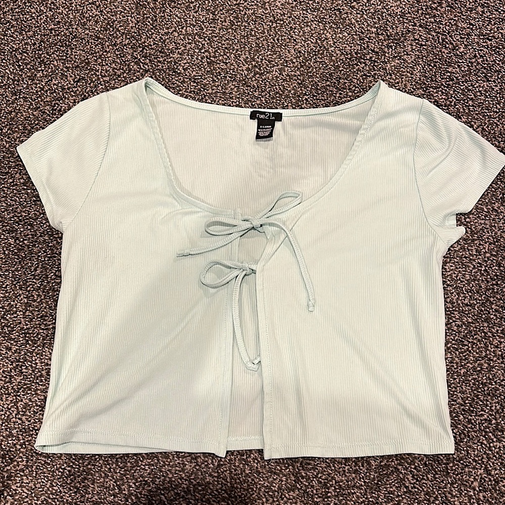 Mint green crop top